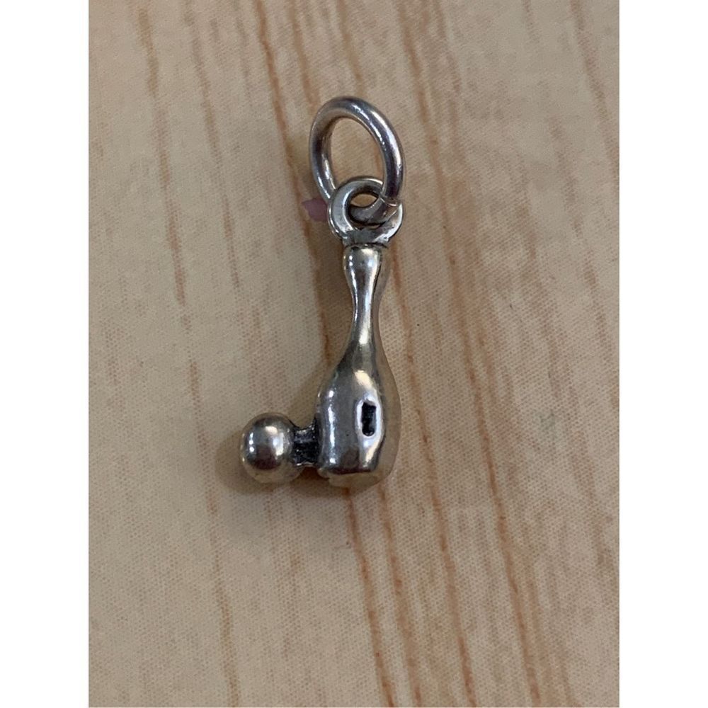 Bowling Pin and Ball Sterling Silver Jewelry Charm #sports - Picture 3 of 3